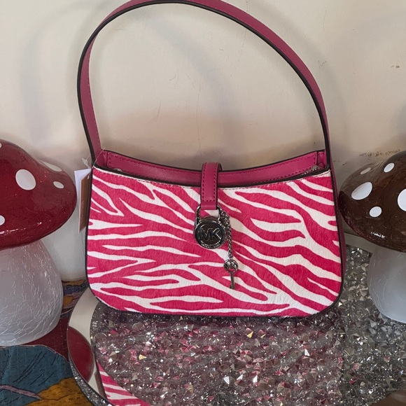 MICHAEL Michael Kors Handbags - NWT - Michael Kors Lyra Small Zebra Print Calf Hair Pochette. Retail $448.00